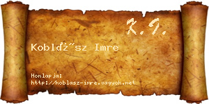 Koblász Imre névjegykártya